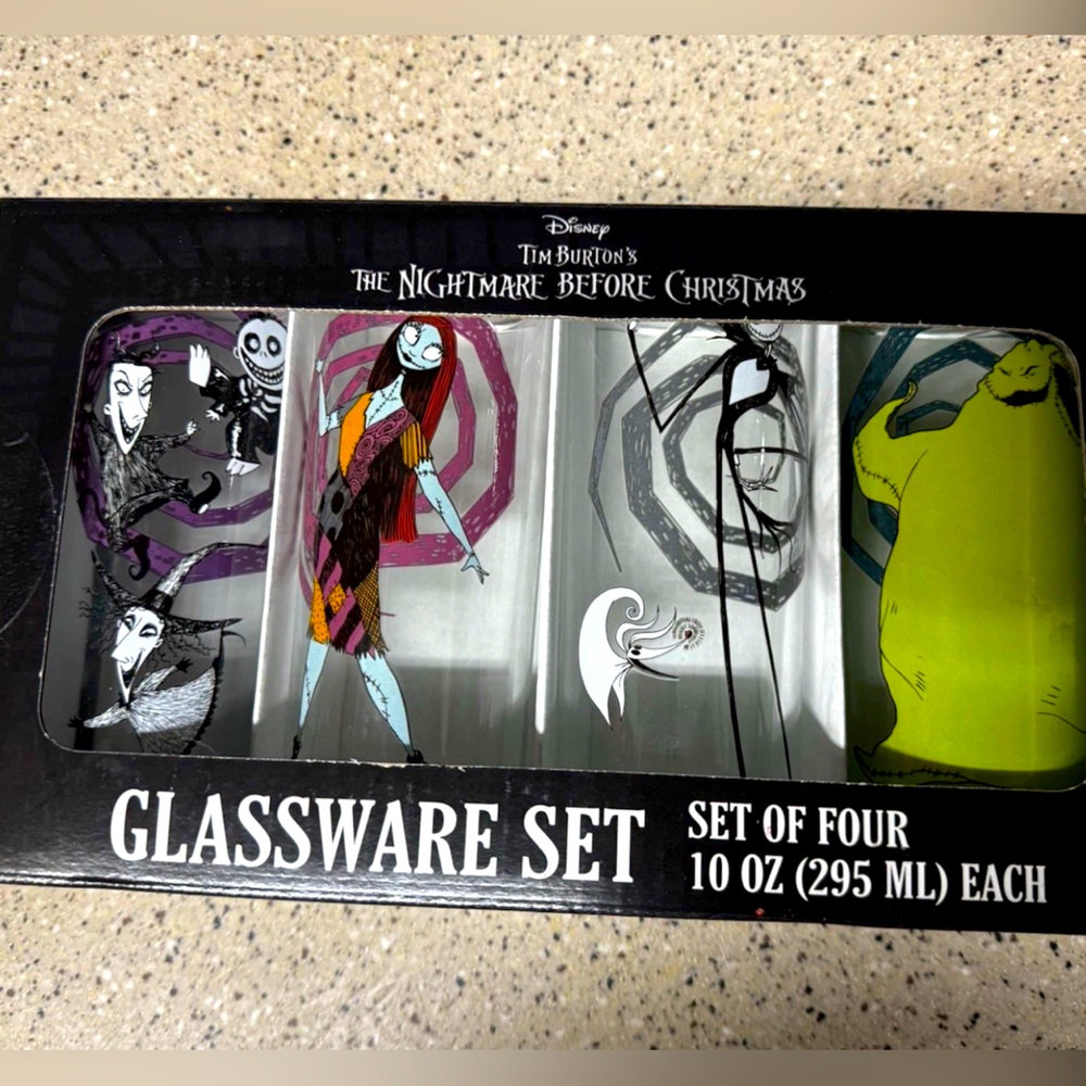 Disney Nightmare Before Christmas Character Glass Set